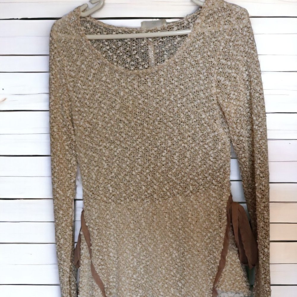 Altar'd State Cream/Gold Women's Size Small Top